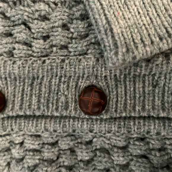 Vintage GAP Of DUNLOE INDUSTRIES/Pure Wool Handloomed Sweater green chunky - Picture 12 of 14